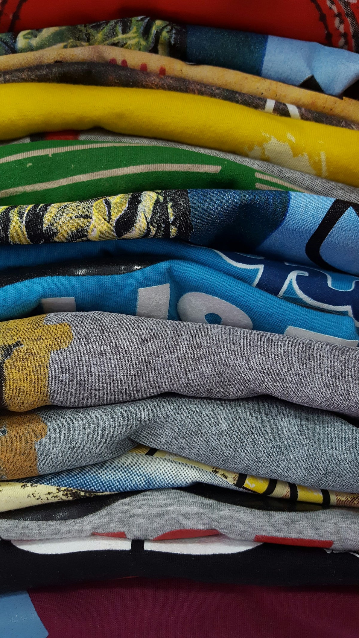 Pile of men's shirts